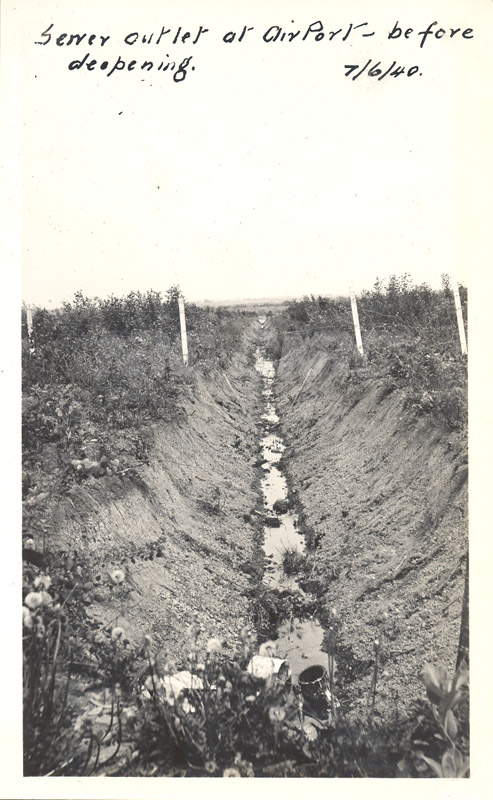 Album 12 New Annex 2 Sewer Outlet at Airport- Before Deepening June 7 1940