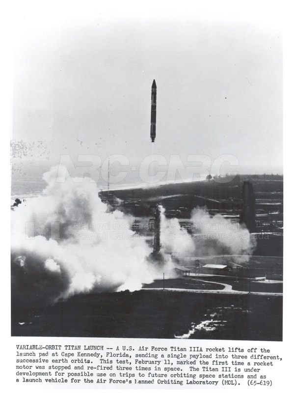 Satellites- Variable-Orbit Titan Launch- Air Force Titan IIIA Rocket