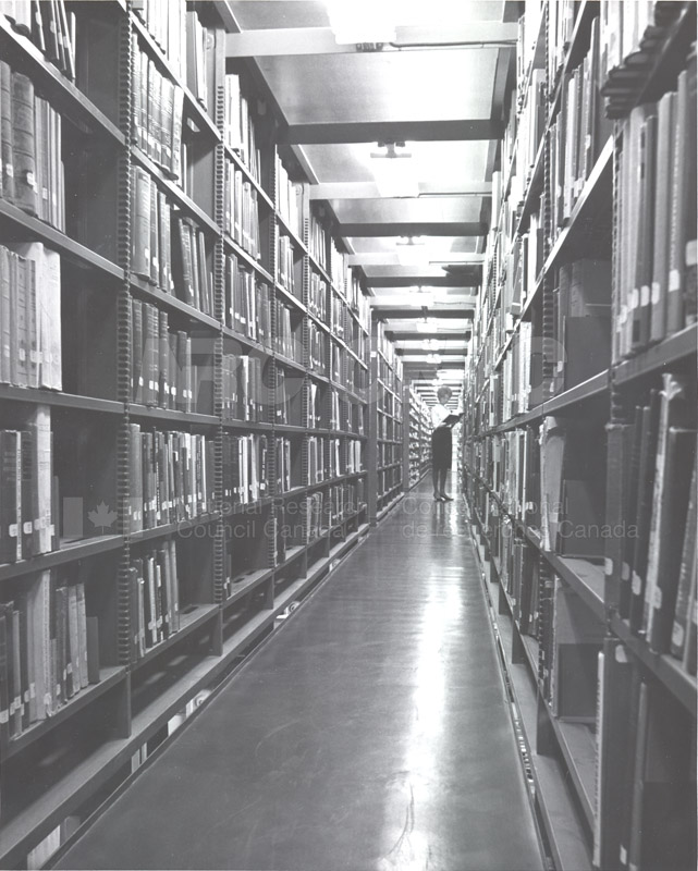 National Science Library- Sussex Drive Section in the Shelving of the Main Stacks c.1966 002