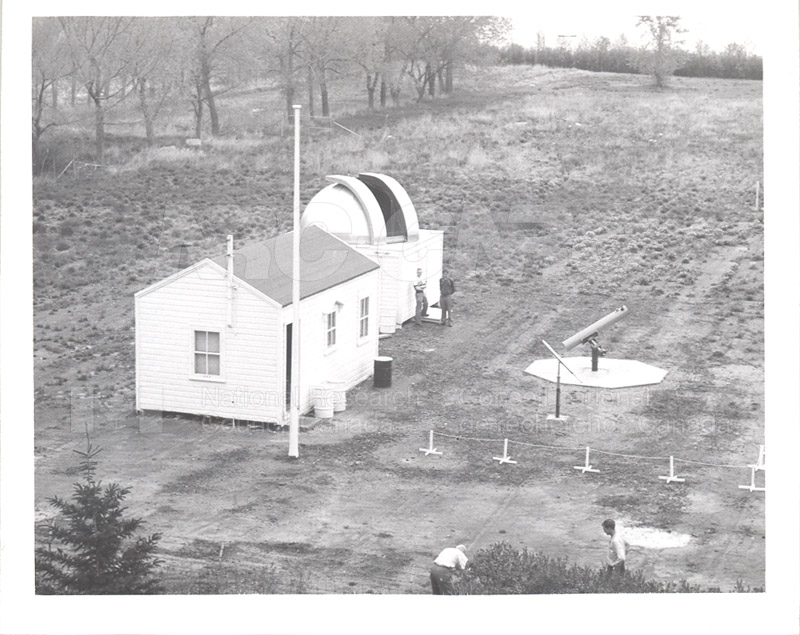 Clubbroom- Observatory- Last Clean-up as Seen from Regina College Top Floor Residence May 1955