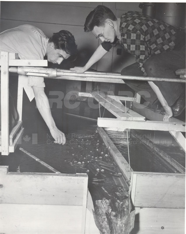 Hydrodynamics Section- Hydraulics Lab- Studies on Spillways for Hydroelectric Dams- Early 1950s 012