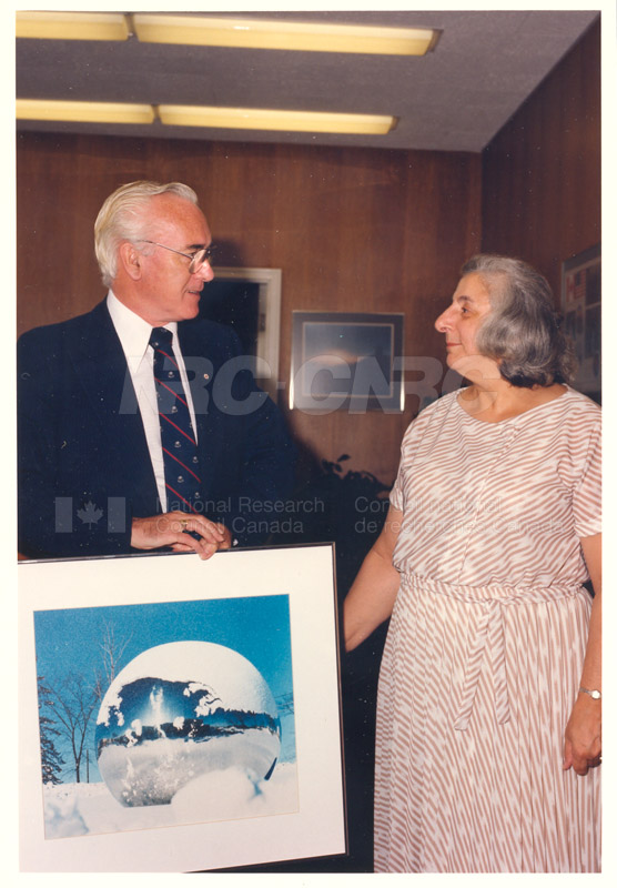 Presentation of 40 Year Service Award to Mrs. Helen Cuccaro 4 Sept. 1985 002