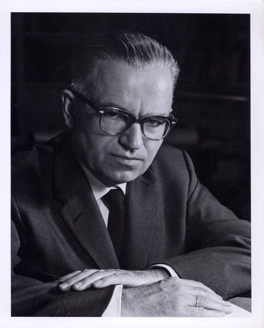 Tab 1: Dr. Gerhard Herzberg, Director of the Division of Pure Physics, National Research Council of Canada, portrait, 1964,  photo 5