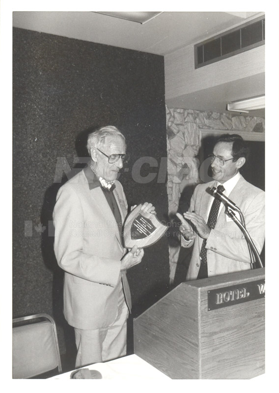 H. Fowler- Award from Canadian Air Cushion Techology Society 1984
