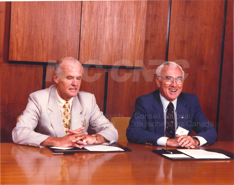 Signing of Understanding Between NRC & Standards Council of Canada (John Woods & Larkin Kerwin) 1988 003