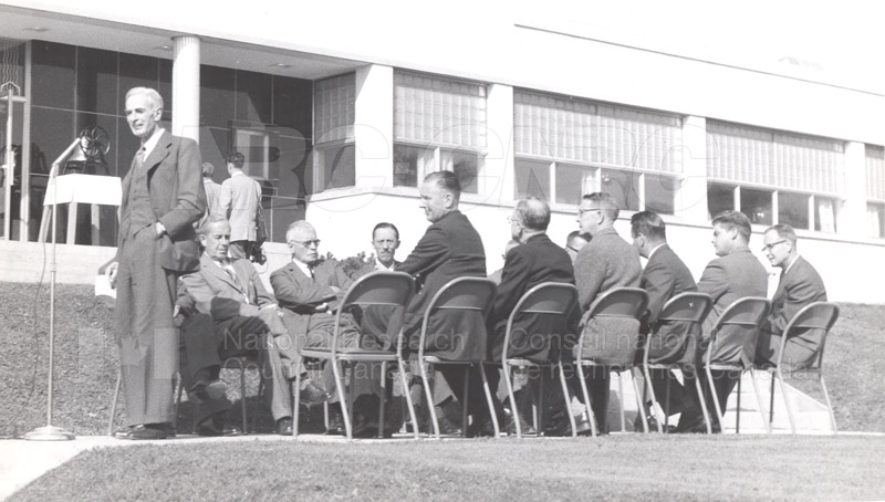 F.M. Lea at DBR Opening of Fire Research Oct. 1958 003