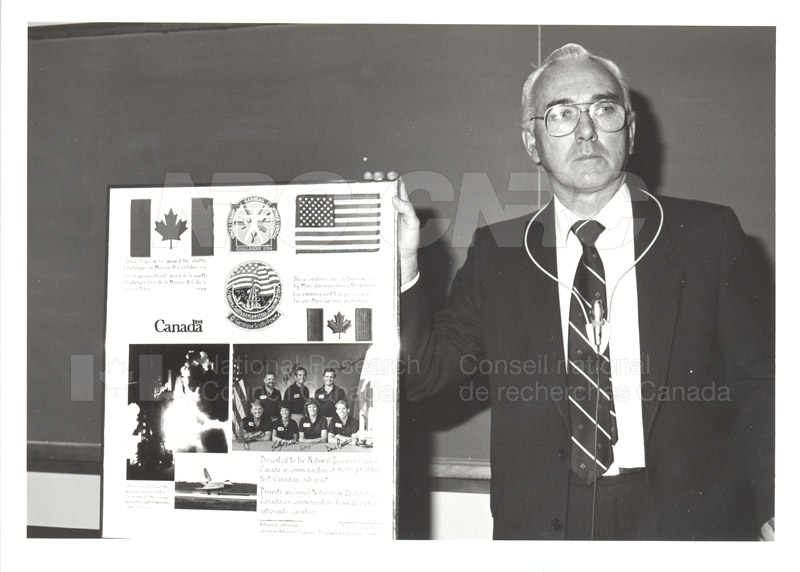 Dr. Kerwin with First Canadian Astronaut Photo Commemoration 1984 002
