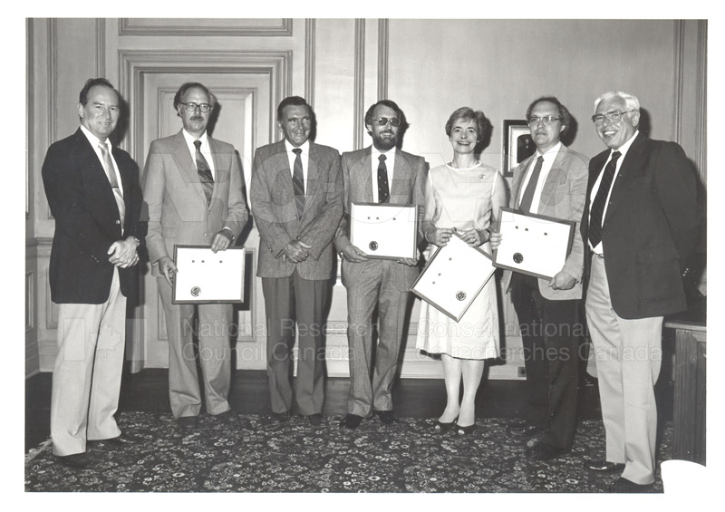 NASA Group Achievement Award- Presented to Members of the Herzberg Institute of Astrophysics 1984