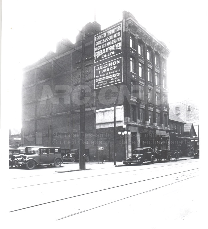 NRC Offices- Dept. of Trade and Commerce- Bryson Building 178 Queen St. Ottawa (KK-4) 1929
